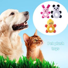 1pc Plush Pets Dog Toys Animals Shape Sound Squeaky Chew Bite-Resistant Cleaning Teeth Dog Chew Puppy Training Toy Pet Supplies